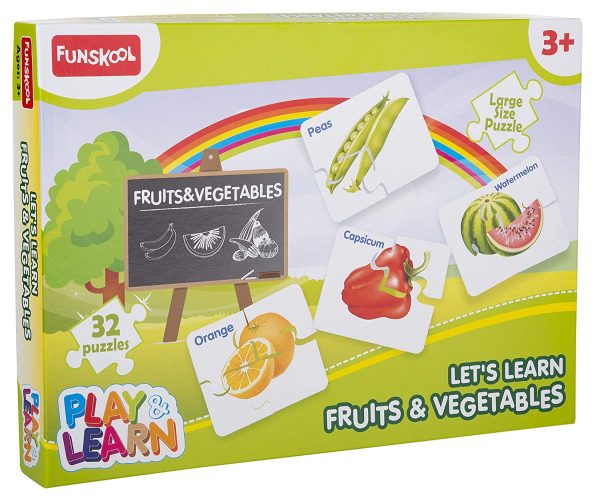 Funskool Let's Learn Fruits & Vegetables Puzzle - Image 7