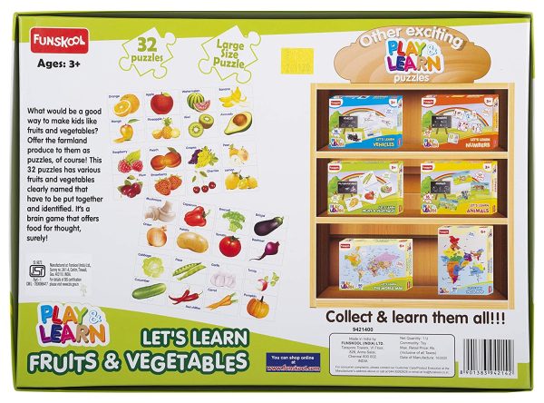 Funskool Let's Learn Fruits & Vegetables Puzzle - Image 3