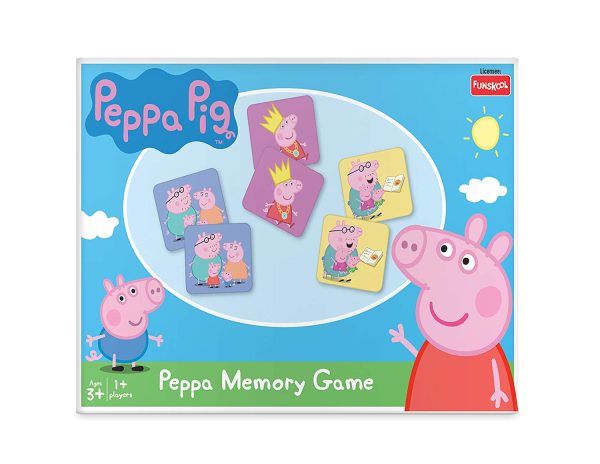 Funskool Games Peppa Pig Memory Game, Educational Matching Picture Game for Children, Kids & Family, 1 + Players, Ages 3 and Above