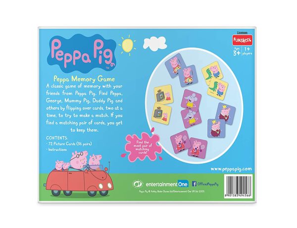 Funskool Games Peppa Pig Memory Game, Educational Matching Picture Game for Children, Kids & Family, 1 + Players, Ages 3 and Above - Image 4