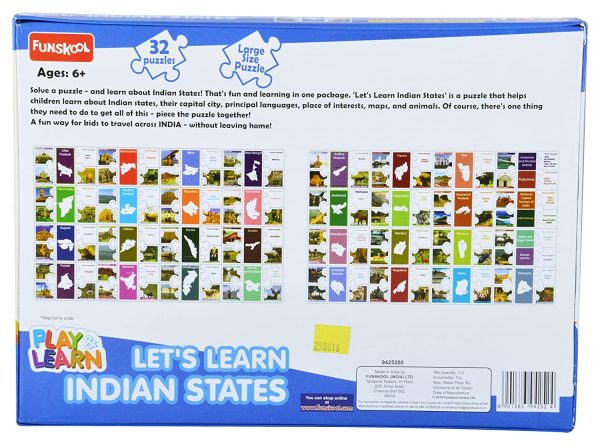 Funskool Let's Learn Indian States Puzzle - Image 4