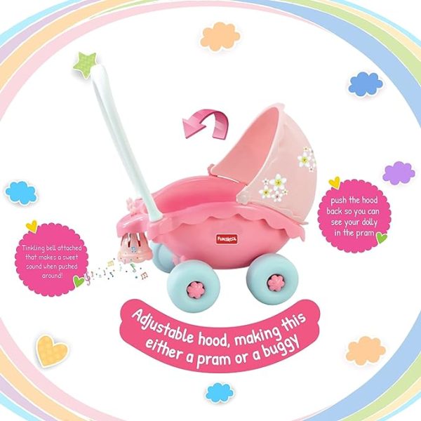 Funskool Giggles, My Little Buggy in Beautiful Pink Shade, Push & Drive Buggy, Encourages Walking and Pretend Play,18 Months & Above, Infant & Pre-School Toy. - Image 2