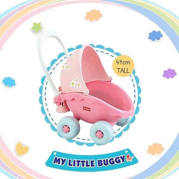 Funskool Giggles, My Little Buggy in Beautiful Pink Shade, Push & Drive Buggy, Encourages Walking and Pretend Play,18 Months & Above, Infant & Pre-School Toy. - Image 3