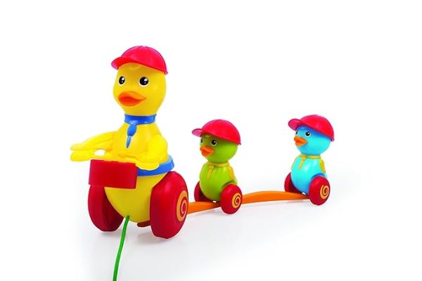 Funskool Giggles, Duck Parade, 2 in Pull Along Toy, Drum,Linking,Encourages Walking, 12 Months & above, Infant and Preschool Toys - Image 4