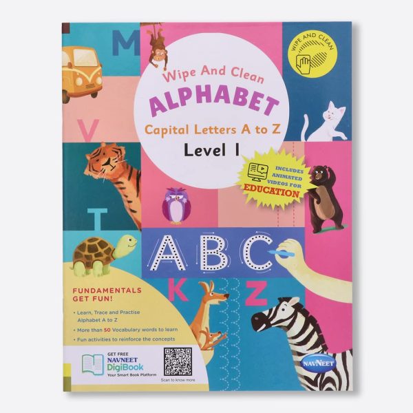 Navneet Wipe and Clean School readiness activity books - set of 4 - Alphabet A to Z, Numbers 1 to 10, First Words, Shapes & Patterns- Writing - Reusable Practice Books Level 1 - Image 5