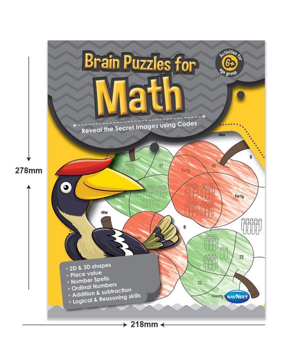 Navneet Brain Puzzle Activity Books - Brain activities for kids - Foundational Literacy & Numeracy books - Age 6+Educational - Phonics, spells, Numbers, Add, Subtract - Image 3