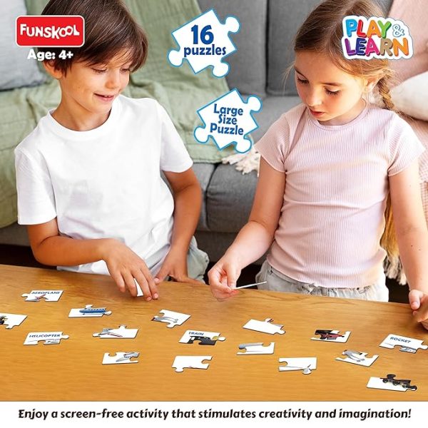 Funskool - Play & Learn-Vehicles,Educational,16 Pieces,Puzzle,for 3 Year Old Kids and Above,Toy - Image 4