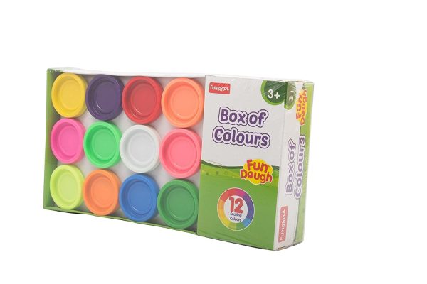 Funskool Fundough Box of Colours, 12 tubs of Dough, 50gms Each, Multicolour, Dough, Toy, Shaping, Sculpting, 3 Years and Above - Image 3