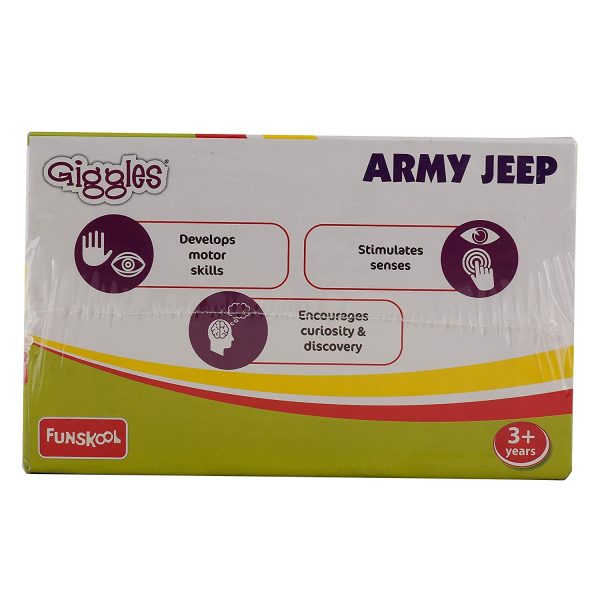 Funskool Giggles Army Jeep, Pack of 1, Multicolor - Image 2