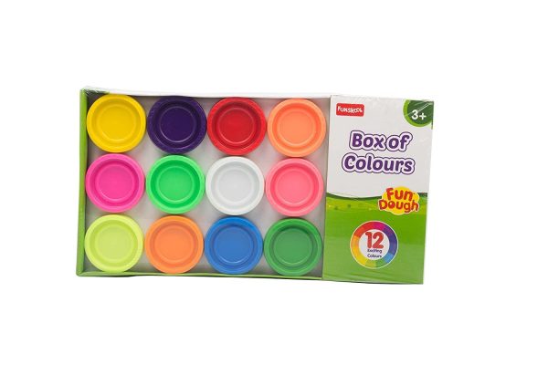 Funskool Fundough Box of Colours, 12 tubs of Dough, 50gms Each, Multicolour, Dough, Toy, Shaping, Sculpting, 3 Years and Above