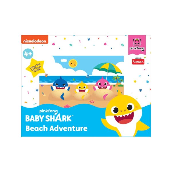 Funskool Baby Shark 48 Pieces Puzzle, Memory Skill, Creative Thinking, Color Recognition - Image 2