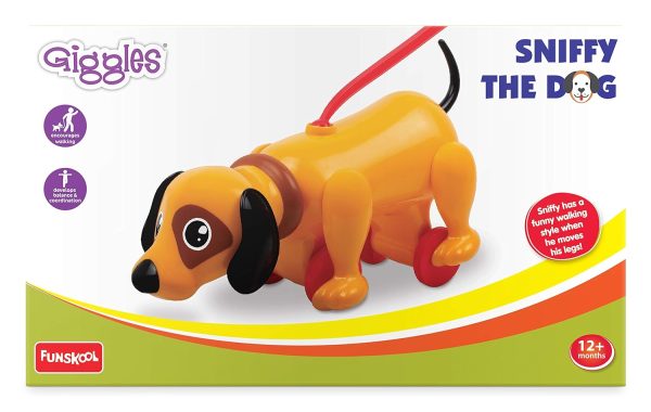 Funskool Giggles, Sniffy The Dog , Pull along toy , Head bobs,Tail wags,Encourages Walking , Infant and Preschool Toys, 12 months & above - Image 6