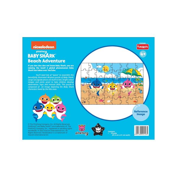 Funskool Baby Shark 48 Pieces Puzzle, Memory Skill, Creative Thinking, Color Recognition - Image 4