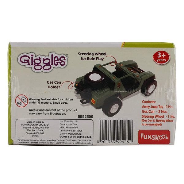 Funskool Giggles Army Jeep, Pack of 1, Multicolor - Image 4