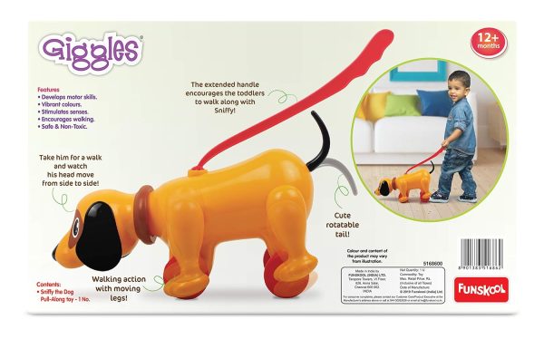 Funskool Giggles, Sniffy The Dog , Pull along toy , Head bobs,Tail wags,Encourages Walking , Infant and Preschool Toys, 12 months & above - Image 5