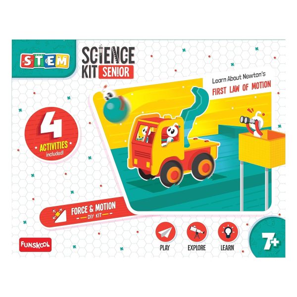 Funskool-Science Kit Senior, Force and Motion, Educational,DIY Activity,STEM,for 9 Year Old Kids and Above,Toy