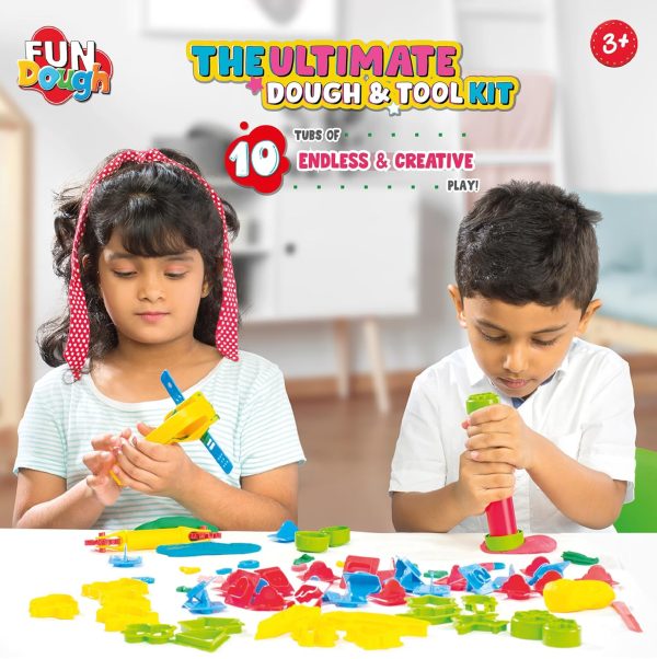 Fundough Children and Adults The Ultimate Dough Cutting, Shaping and Learning Tool Kit (Multicolour, 3years +) (0 Pieces) - Image 3